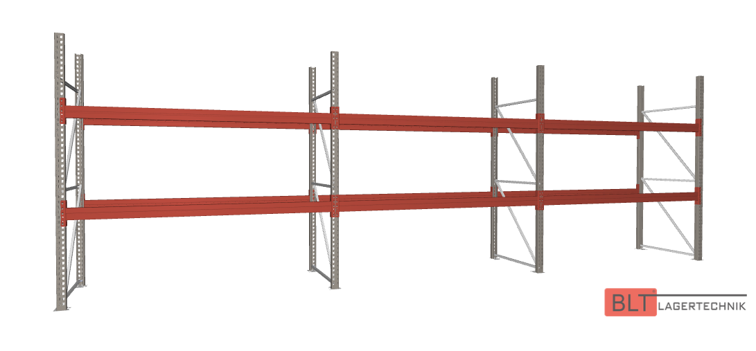 ca. 8,40 lfm, H: 250cm, Fachlast: 1800 kg, Palettenregale, Schwerlastregale, Hochregale, Industrieregale, Regale sofort ab Lager